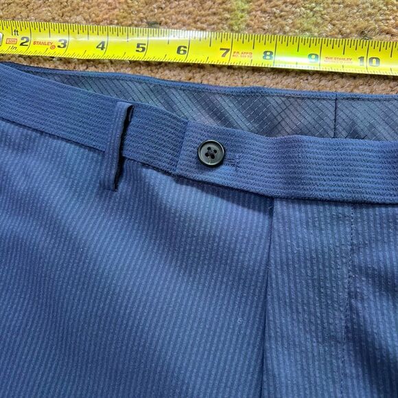 Uniqlo Mens Blue Pinstripe Flat Front Straight Leg Dress Pants Size 34x34‎ - Picture 4 of 10